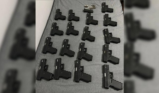 Pendik'te yer altı su deposunda 3 bin 92 silah parçası bulundu