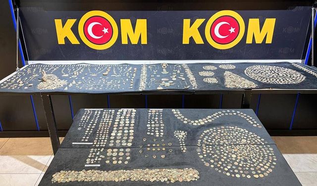 Hobi bahçesinden milyonluk tarihi eserler ele geçirildi