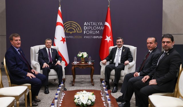Cumhurbaşkanı Yardımcısı Yılmaz, KKTC Başbakanı ile görüştü
