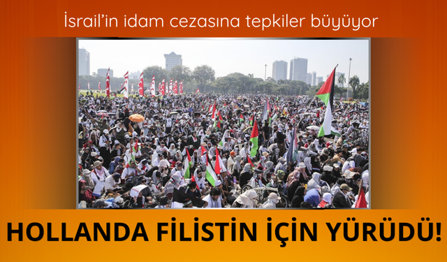 Hollanda Filistinli esirler için yürüdü