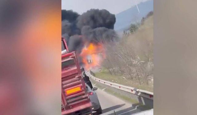 Kuzey Marmara’da tır yangını