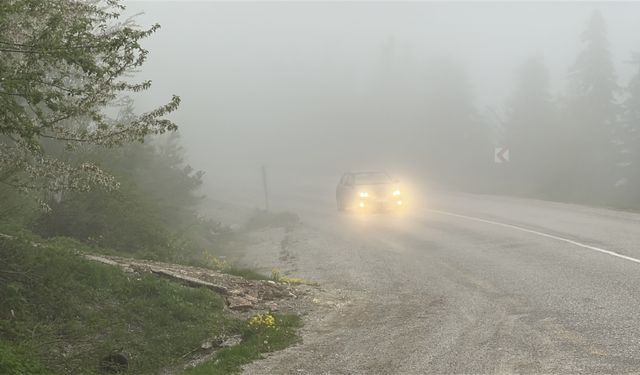 Kastamonu'da sis etkili oldu