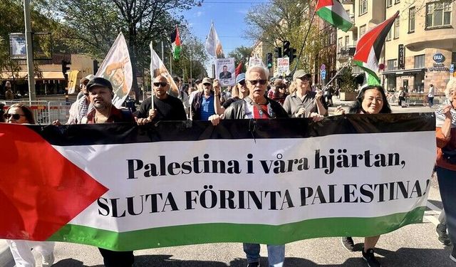 İsveç'te İsrail protesto edildi