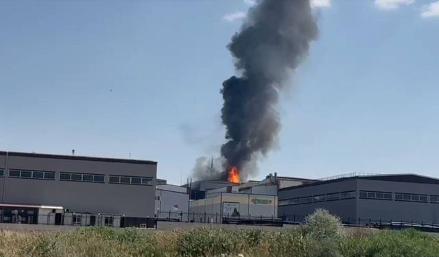 Ankara'da fabrika yangını