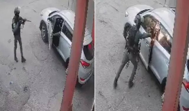 Filistinlilerin aracına ses bombası atıp kapıyı kapattı