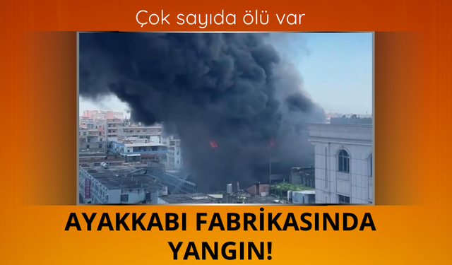 Çin'de ayakkabı fabrikasında yangın!  Çok sayıda ölü var