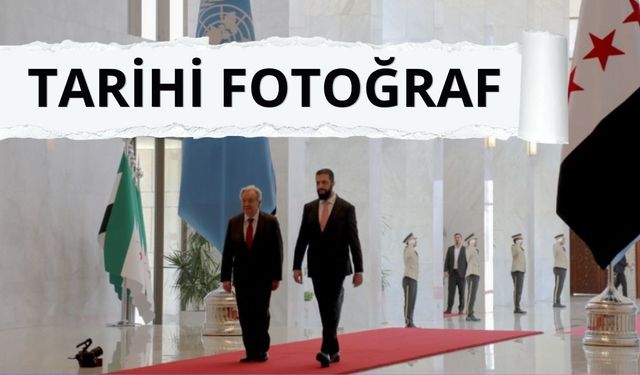 Ahmed Şara, Guterres'i kabul etti