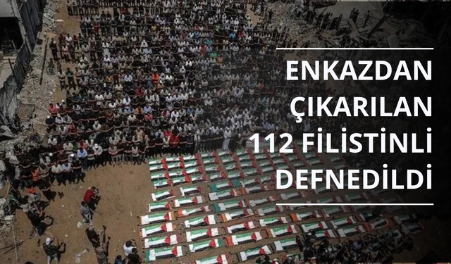 Enkazdan çıkarılan 112 Filistinli defnedildi