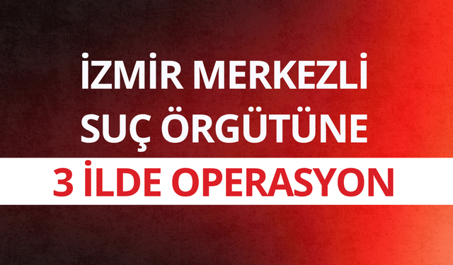 İzmir merkezli suç örgütüne 3 ilde operasyon