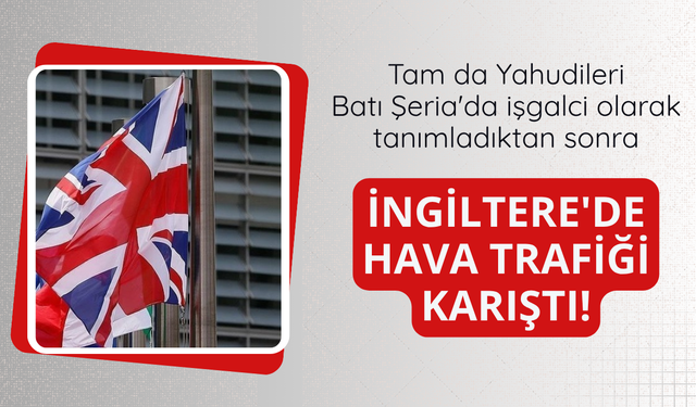 İngiltere'de hava trafiği kilitlendi!