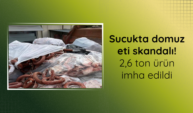 2,6 ton sucukta domuz eti tespit edildi, işletme kapatıldı