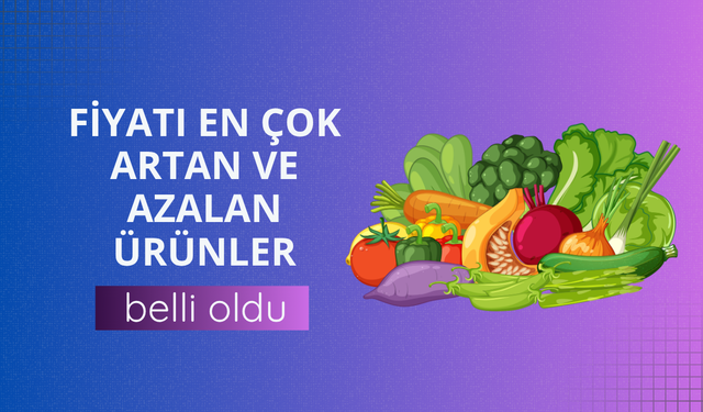 Eylülde fiyatı en çok artan ve azalan ürünler belli oldu