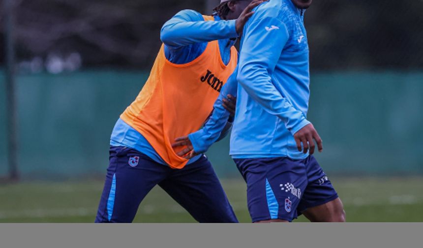 Trabzonspor, Kayserispor maçı hazırlıklarını çift antrenmanla sürdürdü