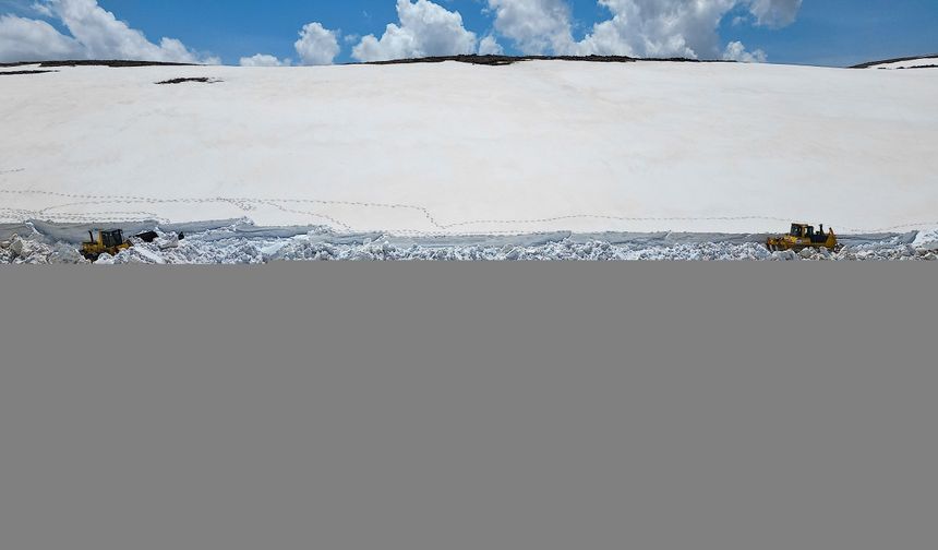 Soğanlı Dağları'nda mayısta karla mücadele