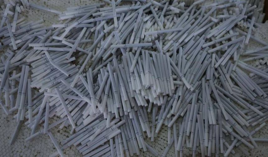 Denizli'de 5 milyon 600 bin makaron ele geçirildi