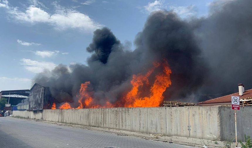 Eskişehir'de geri dönüşüm tesisinde yangın