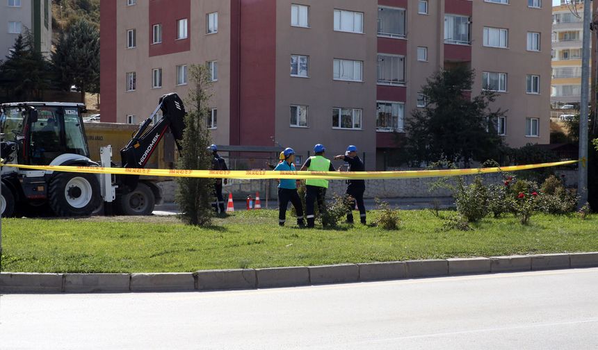 Kastamonu'da elektrik altyapı çalışması sırasında doğal gaz borusu delindi