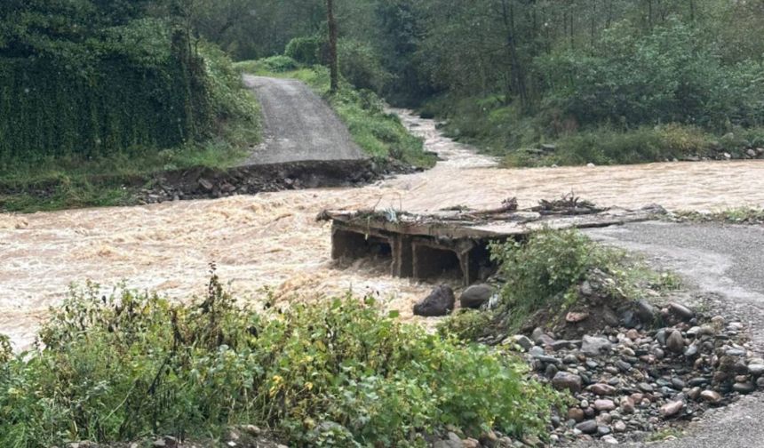 Giresun'da sel ve heyelan
