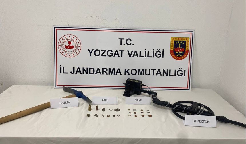 Yozgat'ta izinsiz kazı yapan zanlı suçüstü yakalandı