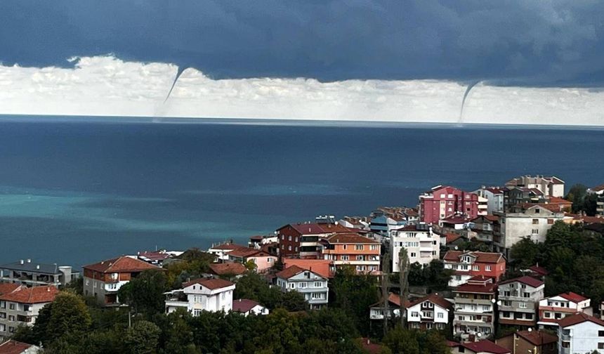 Zonguldak'ta denizde hortum oluştu