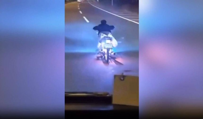 Trafiği tehlikeye sokan motosikletliye 49 bin 680 lira ceza kesildi