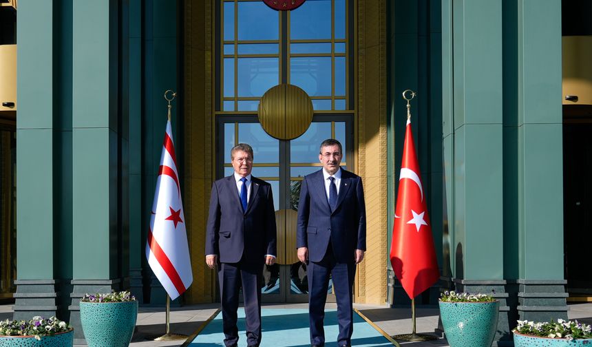 Cumhurbaşkanı Yardımcısı Yılmaz, KKTC Başbakanı Üstel ile görüştü