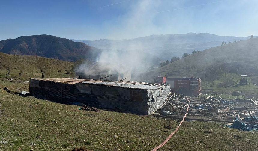 Sivas'ta yanan yayla evi kullanılamaz hale geldi