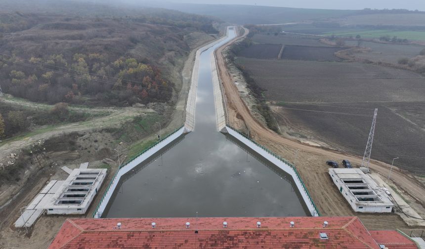 Meriç Nehri'nden Çakmak Barajı'na su aktarımı başladı