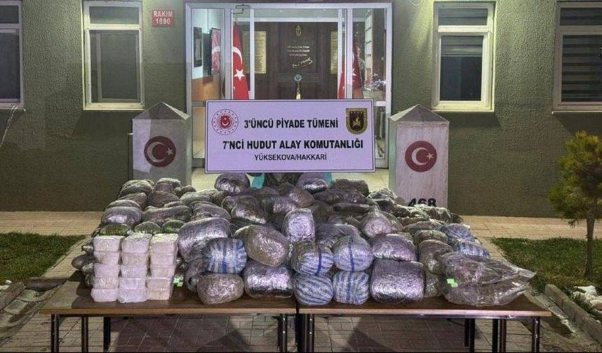 Hakkari sınırında 259 kilo uyuşturucu ele geçirildi