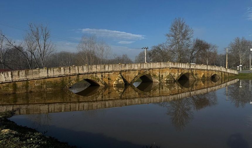 Edirne'de Meriç Nehri'nin debisi iki günde yaklaşık 3 katına çıktı