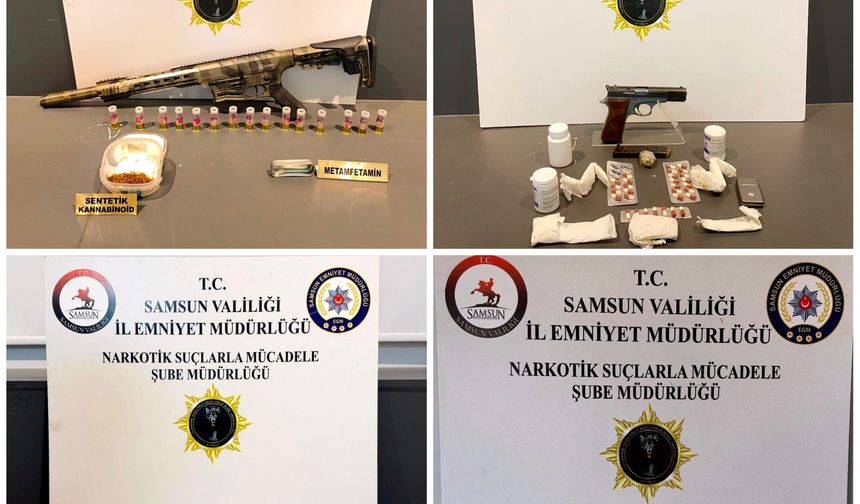Samsun'da uyuşturucu operasyonlarında 5 zanlı yakalandı