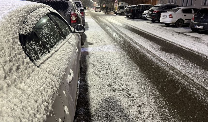 Ardahan'da kar yağışı etkili oldu