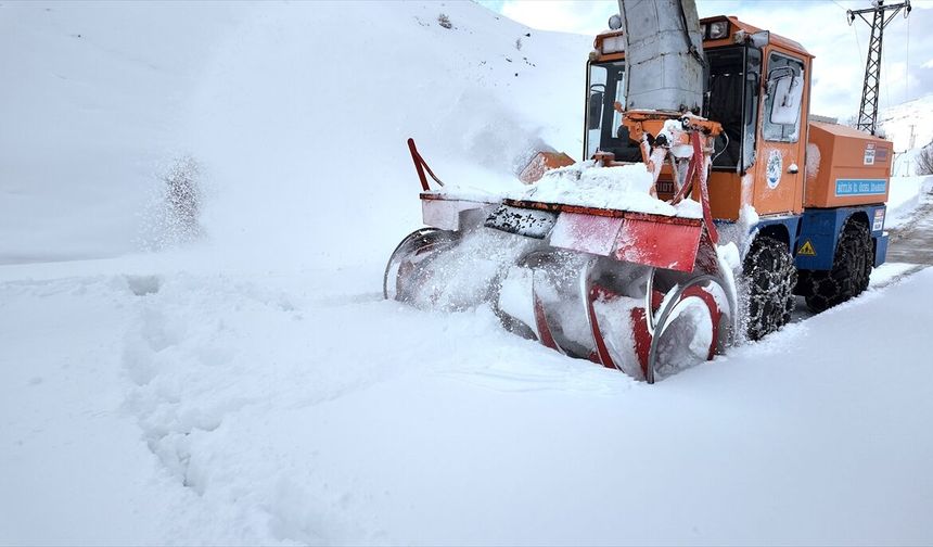 Bitlis'te kırsalda karla mücadele sürüyor