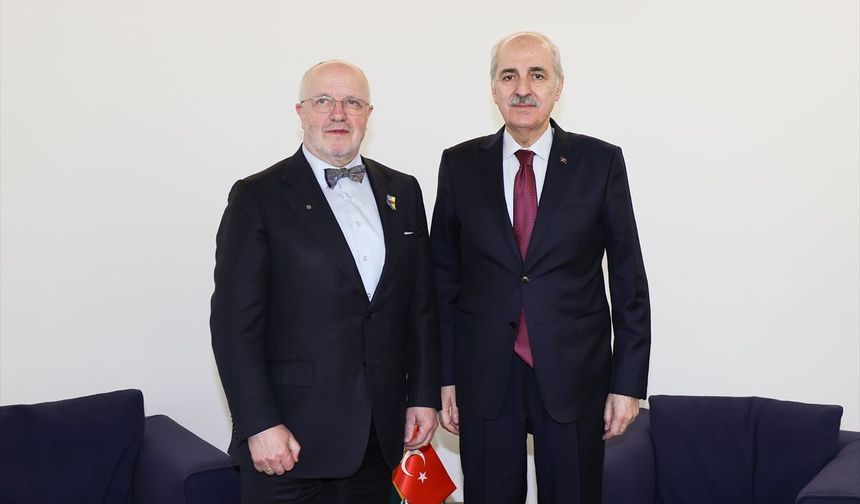 Numan Kurtulmuş, Litvanya Meclis Başkanı Olekas ile Zagreb'de görüştü