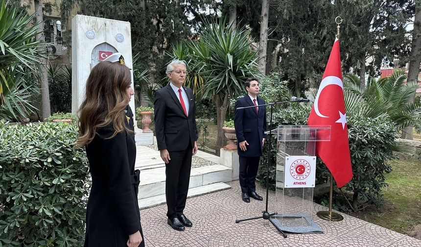Yunanistan'daki Türk Şehitliği'nde 18 Mart Şehitleri Anma Günü vesilesiyle tören düzenlendi