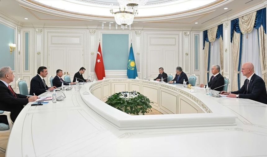 Cumhurbaşkanı Yardımcısı Yılmaz, Kazakistan Cumhurbaşkanı tarafından kabul edildi