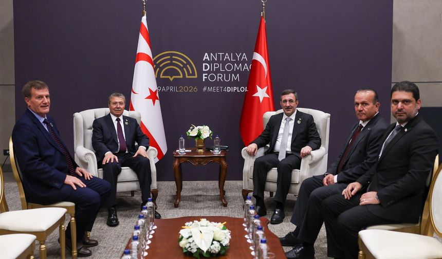 Cumhurbaşkanı Yardımcısı Yılmaz, KKTC Başbakanı ile görüştü