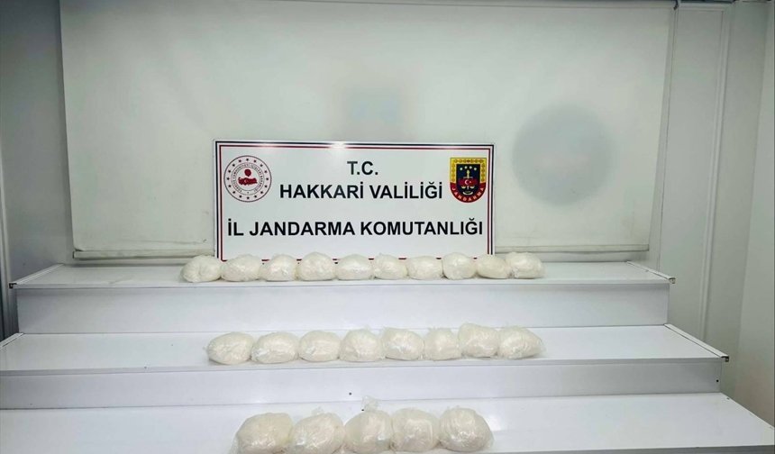 Hakkari'de 22 kilo 550 gram sentetik uyuşturucu ele geçirildi