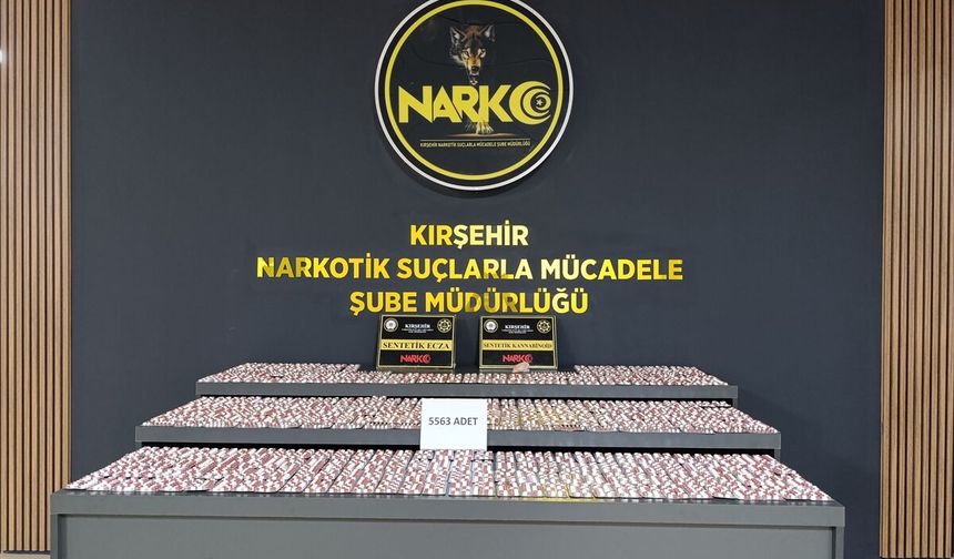 Kırşehir'de 5 bin 563 sentetik uyuşturucu hapla yakalanan zanlı tutuklandı