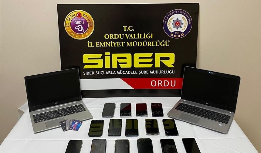 Ordu merkezli dolandırıcılık operasyonunda 8 şüpheli tutuklandı