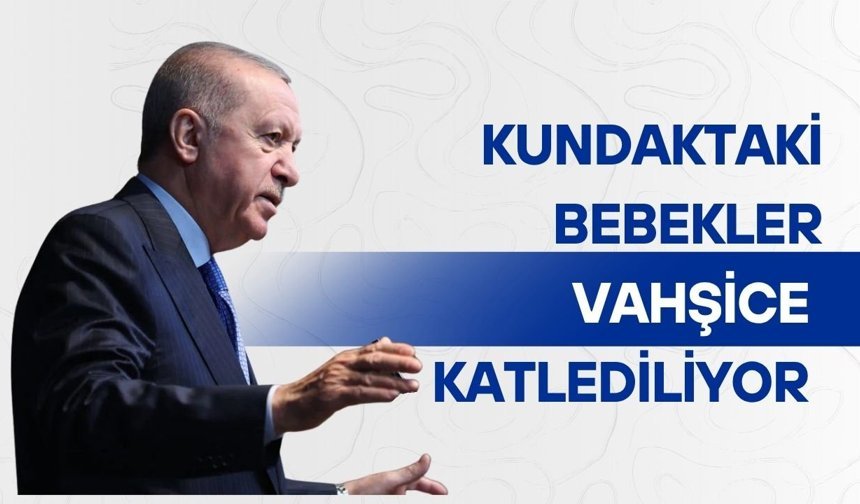 Başkan Erdoğan: Kundaktaki bebekler vahşice katlediliyor