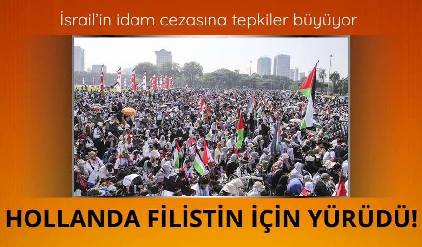 Hollanda Filistinli esirler için yürüdü