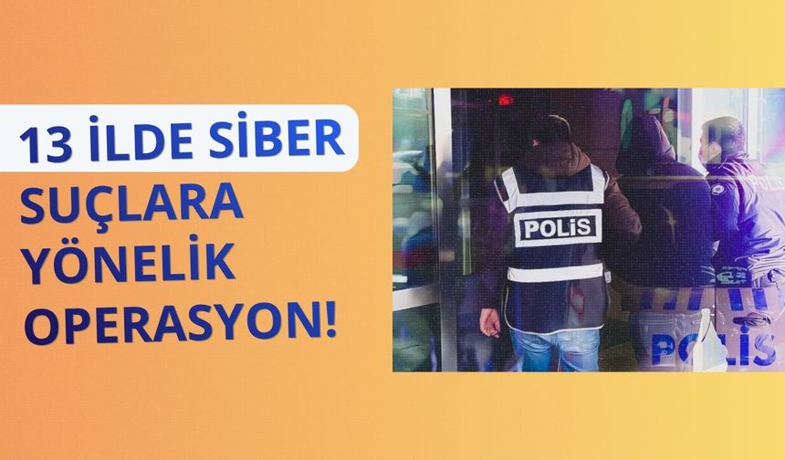 13 ilde siber suçlara yönelik operasyon: 95 tutuklama
