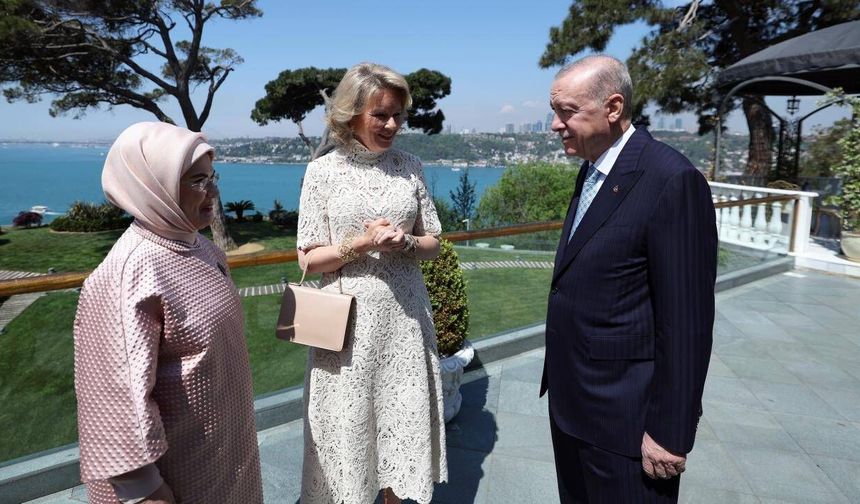 Cumhurbaşkanı Erdoğan, Belçika Kraliçesi Mathilde'yi kabul etti