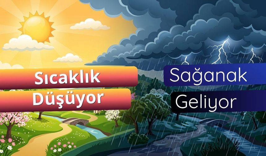 Sıcaklık düşüyor, sağanak geliyor