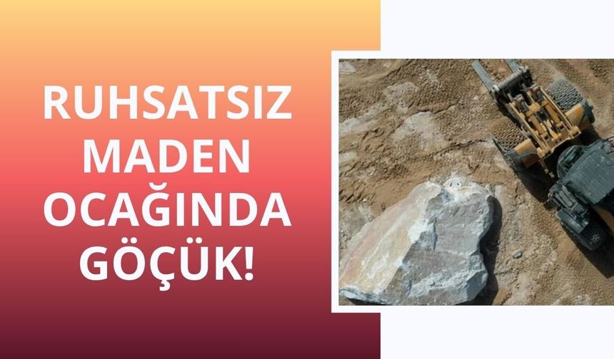 Ruhsatsız maden ocağında göçük!