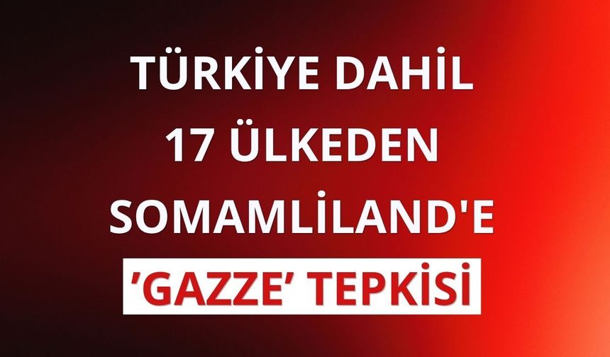 Türkiye dahil 17 ülkeden Somaliland'a Gazze tepkisi
