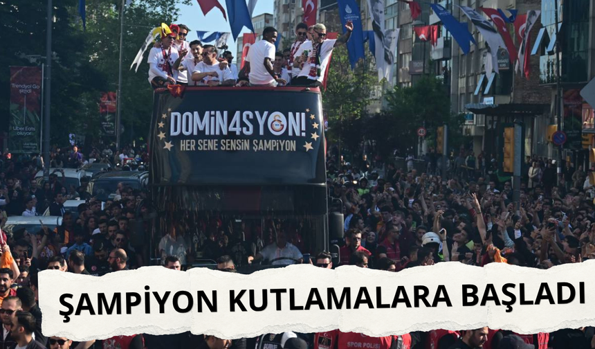 Galatasaray kutlamalara başladı