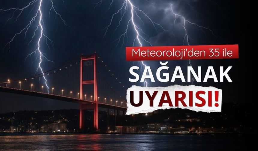 Meteoroloji'den 35 ile sağanak uyarısı!