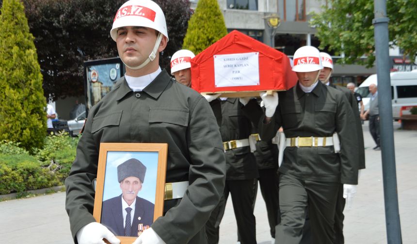 Samsun'da vefat eden Kıbrıs gazisi son yolculuğuna uğurlandı